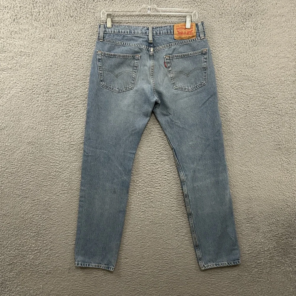 Levis Jeans Mens‎ 29x32 Blue Denim 502 Slim Tapered American Stretch Light Wash